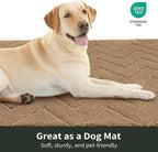 Stiio Dirt Trapper Door Mat 24x35.5 Inches, Front Doormat Indoor Outdoor Entrance Low Pile, All-Season, All-Weather Absorbent Entry Rug, Washable Non Slip Rug for Entryway, Brown