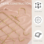 ZEDODIER Tank Top Hanger, Space Saving Bra Hamgers, Non-Slip Hanging Sport Bras Holder, Closet Organizers and Storage for Camisoles Tank Tops Bras Ties Swimsuits Strappy Dress, Gold