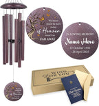 Cardinal Sympathy Wind Chimes Personalized, Windchimes in Memory of a Loved One/Mother, Sympathy Gifts Wind Chimes for Funeral Bereavement Condolences, Memorial Wind Chime