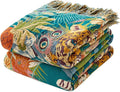 MSGKV Throw Blanket for Couch Bed Cotton Muslin Breathable Leopard Animals Twin Size Blanket 60"x80" for All Seasons Lightweight Farmhouse Blankets