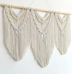 Achart Macrame Wall Hanging Large- Boho Wall Decor- large wall art- Wall Decor Living Room- Macrame Tapestry Boho Decor for Bedroom (Beige-V)