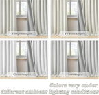 RAIN CITY Natural Blackout Curtains 96 Inch Long 2 Panels Set,Back Tab/Rod Pocket/Pleated Look with Hooks,Linen Blend Textured Rustic Farmhouse Heat Insulated Summer Drapes for Living Room 50W x 96L