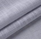 MIUCO Semi Sheer Curtains Poly Linen Textured Solid Grommet Curtains 95 Inches Long for Bedroom 2 Panels (2 x 37 Wide x 95" Long) Silver