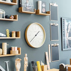NEWGATE® Mr Clarke Wall Clock | Large Scandi Inspired Plywood Clock | 16 inch | Pale Wood case with Marker dial | Modern Minimalist Design for Kitchen, Living Room or Office