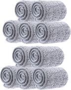 10 Pack 13 * 4.9" Generic Mop Pads Mop Head Refill Washable Wet/Dry Mops Flat Compatible with Most 11-13" Hook and Loop (Velcro) Flat Mops.System Floor Care System (10 Pack 13 * 4.9")