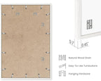 HAUS AND HUES White Poster Frames 24 X 36 Inches - Set of 3 Large Picture 24x36, Frame Sets for Wall Collage 24x36 Wood, Gallery 24x36 (White Oak Frame) 24x36 in