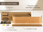OLEEK Wall Coat Rack - Wall Shelf with Hooks - entryway Hooks - entryway Shelf - Modern Coat Rack - Wooden Coat Rack Wall Mount for Home Decor - Wooden Mount for Home Decor - Coat Hanger Wall Mount