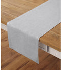 Solino Home Linen Soft Grey Table Runner 120 Inches Long - 100% Pure Linen 14 x 120 Inch Table Runner for Fall, Autumn, Thanksgiving - Fete