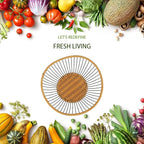 Vine Woven Iron Fruit Bowl, Metal Wire Fruit Basket, Vegetable Drain Basket, Storage Baskets for kitchen counter, countertop,Snacks, Candy, Bread,Cosmetics,Table decorative(10 x 2.95 Inches)
