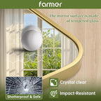 FARMER 20x30 Inch Gold Bathroom Mirror, Rectangle Vanity Mirror, Brushed Mirrors for Wall, Metal Frame Hanging Mirror with Round Corner for Bedrooms, Entryways, Living Rooms, Horizontal/Vertical