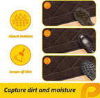 JSEI Dirt Trapper Door Mat 32"x48", Non-Slip Washable Entryway Mats, Dog Door Mat, Stain Resistant and Absorbent Floor Mats, Low Profile Welcome Mat for Front Back Door, Brown
