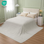 PHF Cooling Waffle Blanket California King Size, Lightweight 60% Rayon Derived from Bamboo & 40% Cotton Breathable Blanket for Hot Sleepers, Soft and Luxury for Bed Couch and Sofa, 110"x96", Grey
