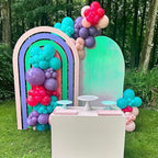 Pink Purple Blue Balloons 60 Pcs Hot Pink Light Pink Teal Purple Latex Balloon Pastel Purple Teal Pink Confetti Balloons for Kids Magic Theme Mermaid Princess Birthday Baby Shower Party Decor