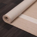 Bordered Outdoor Rug 9x12 Washable Outside Carpet for Indoor Patio Porch Waterproof Easy Cleaning Non Shedding Area Rugs Beige 9 x 12