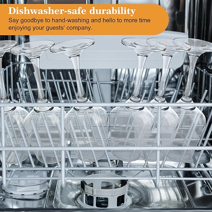 Clear Wine Glasses Set of 6-14oz Long Stem Wine Glass, Pretty Crystal Glassware, Hand Blown Goblets Drinkware, Unique Stemware Wine Glass Holiday Gift Set