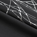 Grommets Blackout Long Window Curtains Black Silver-52W*84L 2PCS Drapes for Bedroom