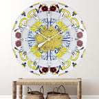 The Gears Clock Wall Clock Italy Collection with Moving Gears (Positano, 36 inch Round)