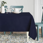 sancua Square Tablecloth - 54 x 54 Inch - Stain and Wrinkle Resistant Washable Polyester Table Cloth, Decorative Fabric Table Cover for Dining Tables, Buffet Parties and Camping, Navy