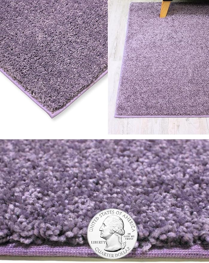 KOECKRITZ Soft and Colorful Kids Classroom Area Rugs (Passes Flammability Pill Test) Many Sizes and Bright Colors to Select from (7' x 7', Lavender)