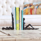 Danya B. ZI11217 Contemporary 2 Piece Ladies Stretching Cast Iron Metal Art Bookend Set