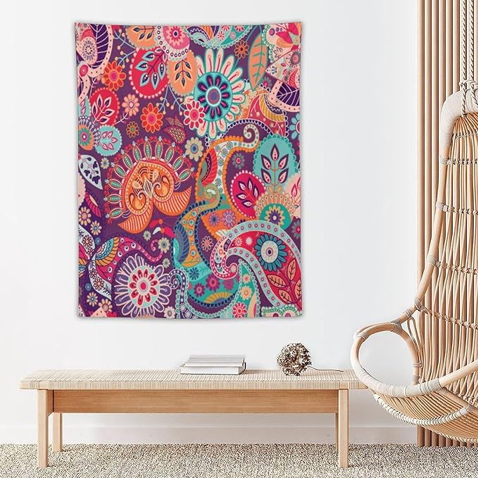 ICMOLYYENLO Palm Leaf Tapestry Wall Hanging, Tropical Leaves Plant Jungle Green Hawaiian Art Home Decor for Guest Bedroom Living Room Dormitory 30" x40