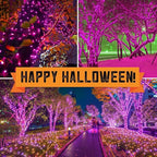150LIGHTS Purple Extra-Bright with End Connectors Halloween Decorative Lights 9.72m UL Certified Mini String Light Set Waterproof for Halloween Home Garden Christmas Tree Party Patio Wedding