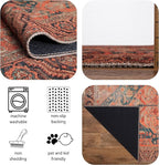 Keen Home Design 3x5 Rug - Machine Washable Entry Rug with Non-Slip Backing, Ideal for Enteryway, Kitchen, Bathroom, Laundry Room - Vintage, Easy Clean, Durable, Low Pile Rug - (3' x 5')