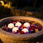 Aignis 24pcs Flameless LED Floating Candles, White Rose Plastic Tealight Battery Operated, 120+ Hours Glow Time, Cozy Light for Romantic Pool/Bathtub/Hot Bath/Wedding Centerpiece Decor(D2.83*H1.42)