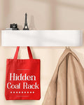 OLEEK Wall Mounted Coat Rack with Shelf - Wall entryway Shelf with Hooks - entryway Hooks - Modern Coat Rack - Wooden Mount for Home Decor - Jacket Hanger