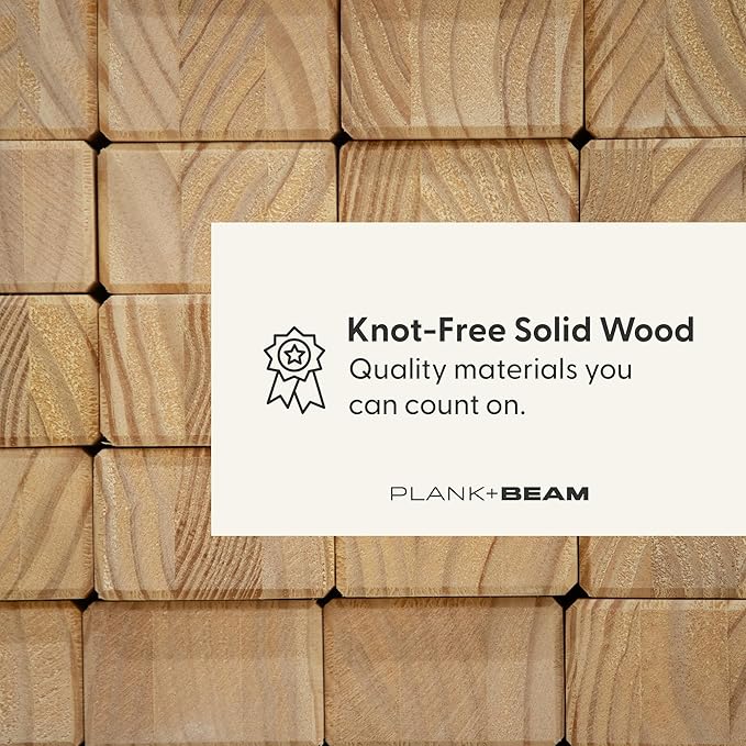 Plank+Beam Solid Wood Console Table, 56 Inch, Sofa Table, Narrow Entryway Table for Hallway, Behind The Couch, Living Room, Foyer, Easy Assembly, Blonde