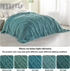 GONAAP Fuzzy Faux Fur Throw Blanket Light Teal Super Soft Cozy Plush Fuzzy Shaggy Blanket for Couch Sofa Bed (Light Teal, Throw(50"x60"))