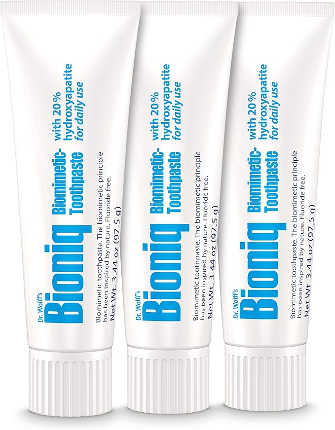 Bioniq Classic Biomimetic Toothpaste with 20 Percent Hydroxyapatite for Daily Use, 3.44 Ounce (Pack of 3)