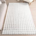 nuLOOM 5' x 8' Cozy Plush SuperiorWash Area Rug, Machine Washable, Non-Slip, Soft Fluffy Shag Carpet for Living Room Bedroom Kids Room Nursery Home Decor, Jeni White