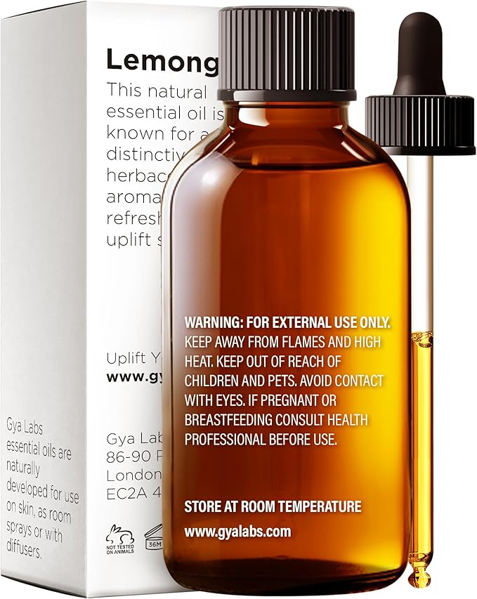 Gya Labs Lemongrass Essential Oil for Diffuser - Huge 4 Fl Oz - 100% Pure Natural Lemongrass Oil for Hair, Skin & Candle Making Scent