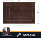 PURRUGS Dirt Trapping Door Mat 20" x 31.5", Non-Slip/Skid Machine Washable Entryway Rug, Dog Doormat, Super Absorbent Welcome Mat for Muddy Wet Shoes and Paws, Brown