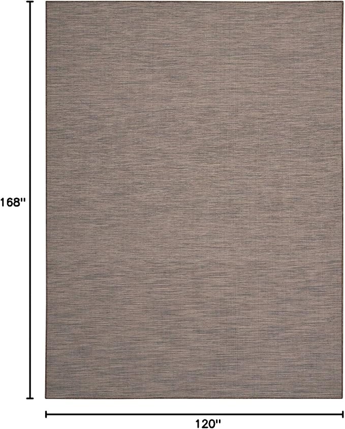 Nourison Positano Indoor/Outdoor Natural 10' x 14' Area Rug, Easy Cleaning, Non Shedding, Bed Room, Living Room, Dining Room, Backyard, Deck, Patio (10x14)