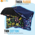 SunnyBay Small Microwave Heating Pad, Microwavable Versatile Cold/Heated Neck and Shoulder Wrap for Back Pain and More, Moist Heat Cotton-Fleece Pad, 6x11 Inches, Lilac and Green Flowers, Pack of 2