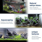 Natural Rocks Seiryu Stones Aquariums Stones for Aquascaping, Aquariums, Terrariums, Vivariums Decorative Stone,Reptile Enclosures,Paludariums,and Gardens-10LB（2 to 7 inch）