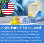 Kids Clear Detox Clay Bath, 100% Pure Sodium Bentonite - Cleansing and Purifying, by -Evenbetternow LLC – 2.5 lb (40 oz) Standard Size