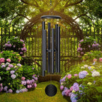 45'' Wind Chimes Outdoor,Memorial Wind Chime, Large Wind Chimes for Outside Deep Tone, Sympathy Gifts. Black