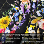 Damanse Butterfly Tapestry Wall Hanging Cute,Boho Wall Tapestry for Bedroom Aesthetic,Flower Living Room Decor for Teen Girls (Black, 59.80" x 78.70")