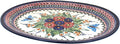 Blue Rose Polish Pottery Floral Butterfly Large Serving Platter