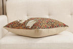 Charlotte Home Furnishings Pimpernel Tobacco Brown Floral Throw Pillow Cover 18” x 18” – Botanical Tapestry Cushion Cover for Sofa or Bed | Jacquard Woven in Europe | Insert Not Included