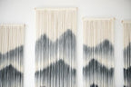 IOWER Large Macrame Wall Hanging 5Pcs Handmade Dip-Dyed Mountain Wall Decor Combination Suspension Bedroom Living Room Modern Fiber Yarn Wall Art