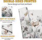 Flower Placemats Set of 4 Brown Cream Grey Poppy Flowers Table Mats Watercolor Rustic Vintage Floral Place Mat Farmhouse Linen Fabric Placemat for Party Kitchen Dining Outdoor Indoor Decor 12x18 Inch