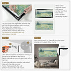 SIGNWIN 36"x72" Extra Large Framed Wall Art Wildflower Meadow Landscape Soft Pastel Nature Illustration for Home Living Room Bedroom Decor (Frame Assembly Required)