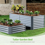 Land Guard 8×4×2ft Galvanized Raised Garden Bed, Planter Boxes Outdoor, Raised Garden Beds Outdoor for Vegetables, Flowers, Herbs, 479 Gallons, Modern Gray… B0CWTYXT24