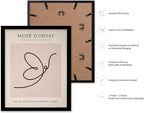 Poster Master Vintage Poster - Retro One Line Butterfly Drawing Print - Butterfly Line Art - Minimal Gift for Him, Her, Animal Lover - Abstract Decor for Home, Office, 8x10 Black Framed