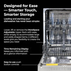 Kenmore 24" Built-in Stainless Steel Tub Dishwasher SmartWash, UltraWash, SmartDry Plus, MoreSpace Adjustable Rack, Energy Star Certified, Fingerprint Resistant