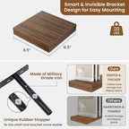 fuqing Floating Shelves for Wall, Bathroom Shelf Wall Mounted for Storage, Shelves with Invisible Bracket for Bedroom, Kitchen, Living Room, Farmhouse Small Book Shelf, 6.5 Inch Set of 3, Walnut